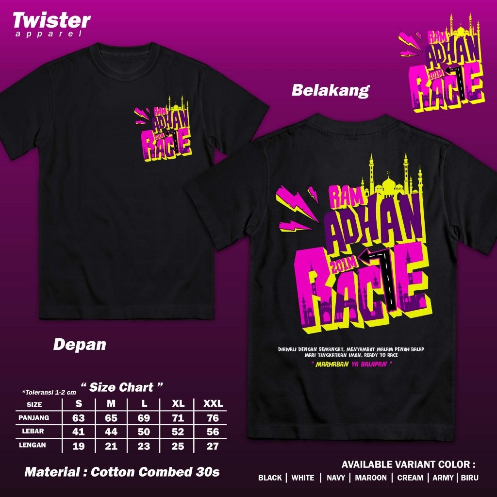 Kaos Ramadhan Race 2026 201M 1445H Marhaban Ya Balapan Baju Racing Ramadan Race Otomotif Motor Herex