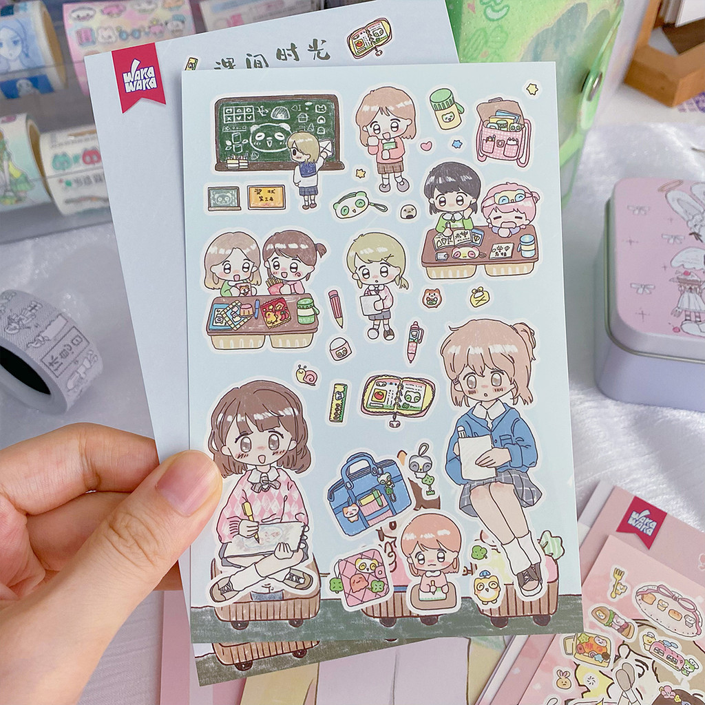 

Kawaii Graffiti Character Stickers Die Cut Journal Decorative Sticker Scrapbooking Material Stationery Sticker