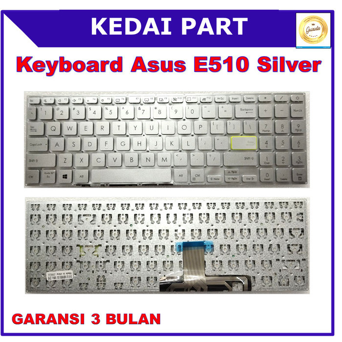 Keyboard Asus Vivobook E510 E510M E510MA L510 L510M L510MA L520M Silver