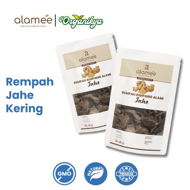 

ALAMEE Jahe Kering Iris Dried Ginger Rempah Rimpang Organik Alami Bumbu Masakan Masak 100g 50g organikya