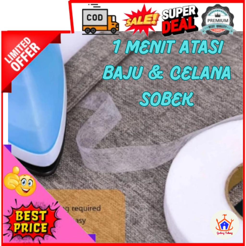 Lem Kain Perekat Tekstil Kain 2 Sisi Lem Som Kain 2 Sisi Lem Kain Textile Sobek Super Kuat Tanpa Jah
