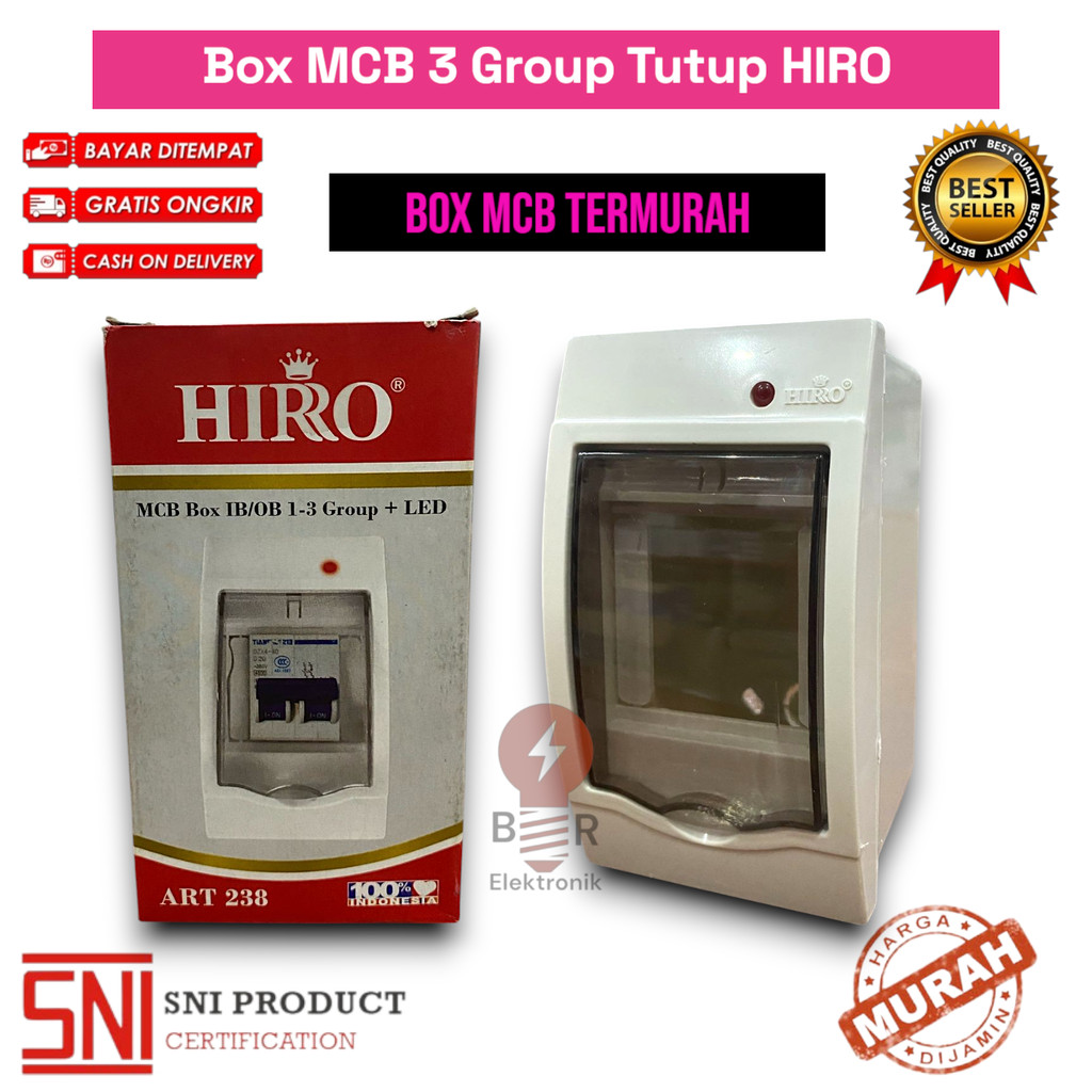 DISKON Box MCB 3 Group Tutup HIRO Box MCB 1-3 Group Tutup Box MCB 1-3 Phase Inbow / Outbow MURAH