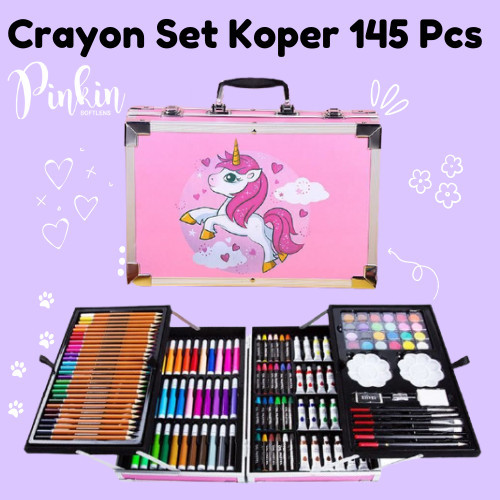 

[New Collection] CRAYON SET 145 PCS MODEL KOPER CRAYON SET 145 PCS MODEL BARU - PELUKIS - Pink unicorn