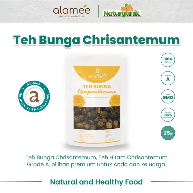 

ALAMEE Golden Chrysanthemum tea Teh Krisan Emas Bunga Crysant Organik Crysanthemum 25gr Premium Naturganik
