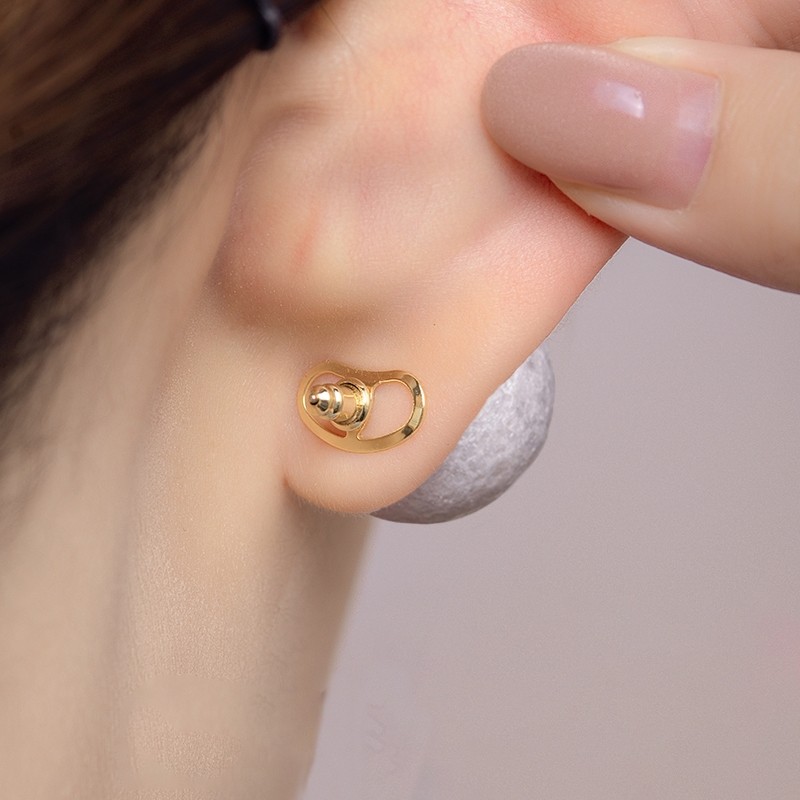 12Pcs Emas/Perak 18K Stopper Anting / Tutup Anting Tusuk / Pantat Anting