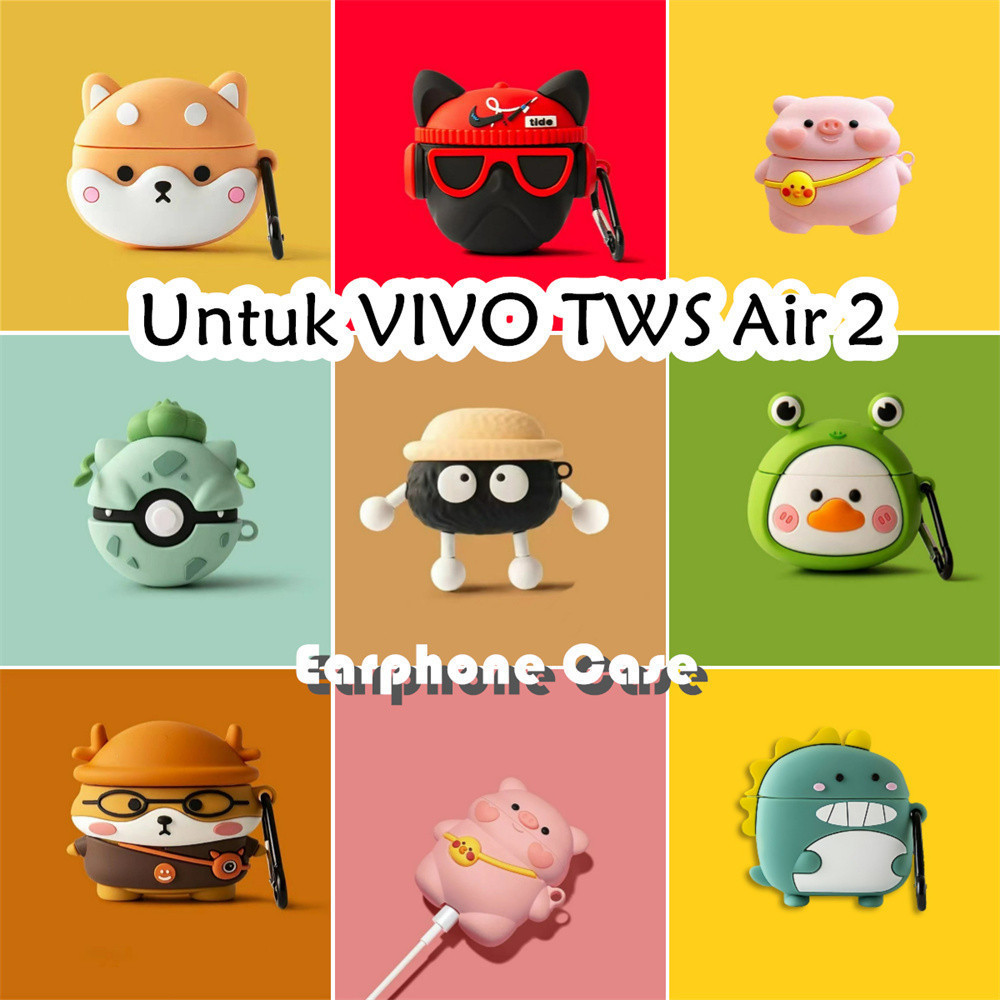 【Direct Selling】Case VIVO TWS Air 2 Cover Kartun Ransel babi Soft Silicone Kasus Telpon telinga Earp
