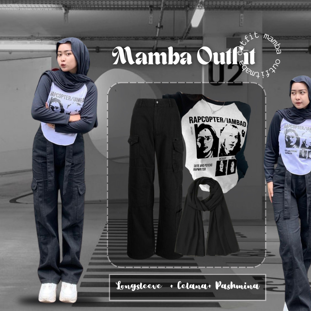 Outfit cewek mamba| Mamba outfit set|Outfit set korean style|Oneset wanita kekinian|Outfit set kekin