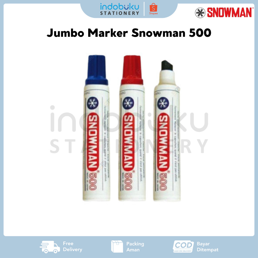 

Jumbo Marker Snowman 500 / Spidol Jumbo Permanen Snowman 500