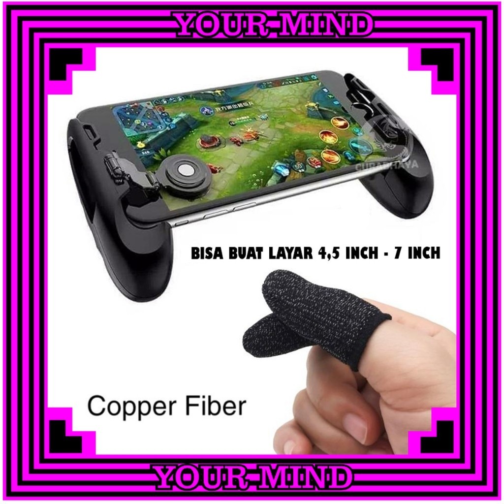 YM [ PAKETAN ] GamePad JL- 01 Game Pad Analog Plus Sarung Jempol