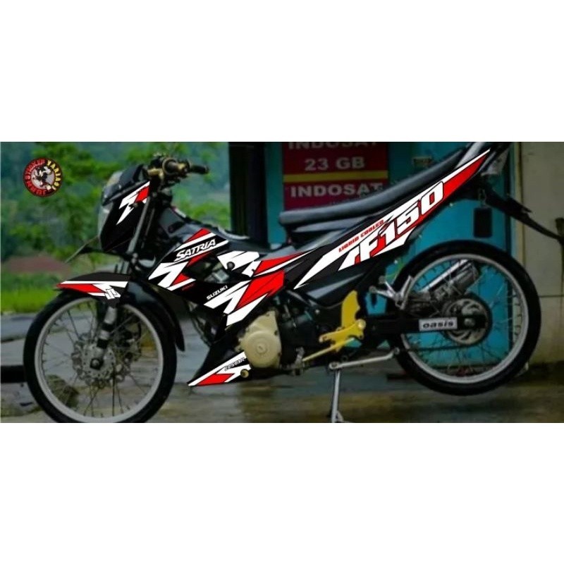 Striping Satria Fu / F 150 Facelift 2013 2014 2015 Variasi Stiker Motor Sticker Skotlet Scotlite