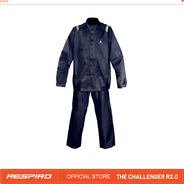 Respiro The Challenger | Jas Hujan Pengendara Motor 100% Waterproof - NAVY, XXL