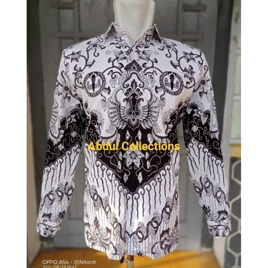 promo ✨ -Seragam PGRI Baju Kemeja Guru Pria Terbaru - PUTIH BSY, M