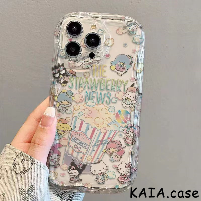 Casing Ponsel Popcorn Hewan OPPO A15 A16 A17 A3s A52 A54 A55 Softcase Macaron A96 4G5G A7 A74 casing