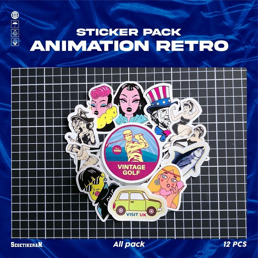 

COD✨ Sesetikeran Stiker Pack Kartun Gaya Eropa Dan Amerika Keren Lucu Untuk Koper Laptop Skateboard