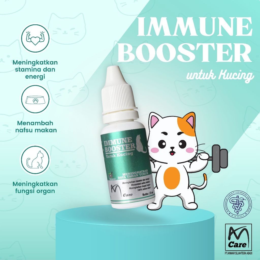 AMCare Immune Booster Kucing 15ml ~ Vitamin Imun Kucing AM Care