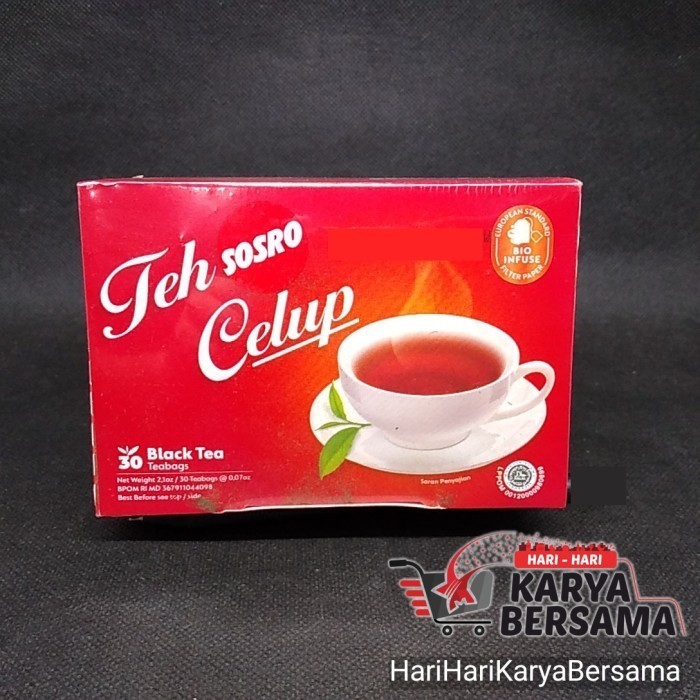 

f SOSRO TEH CELUP BLACK TEA BOX 30'S