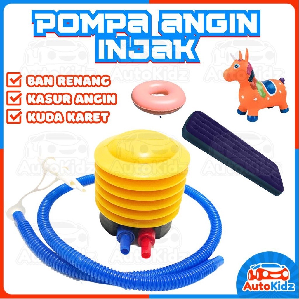 Pompa Injak Kolam Renang Balon Ban Kasur Angin Mainan Kuda Karet