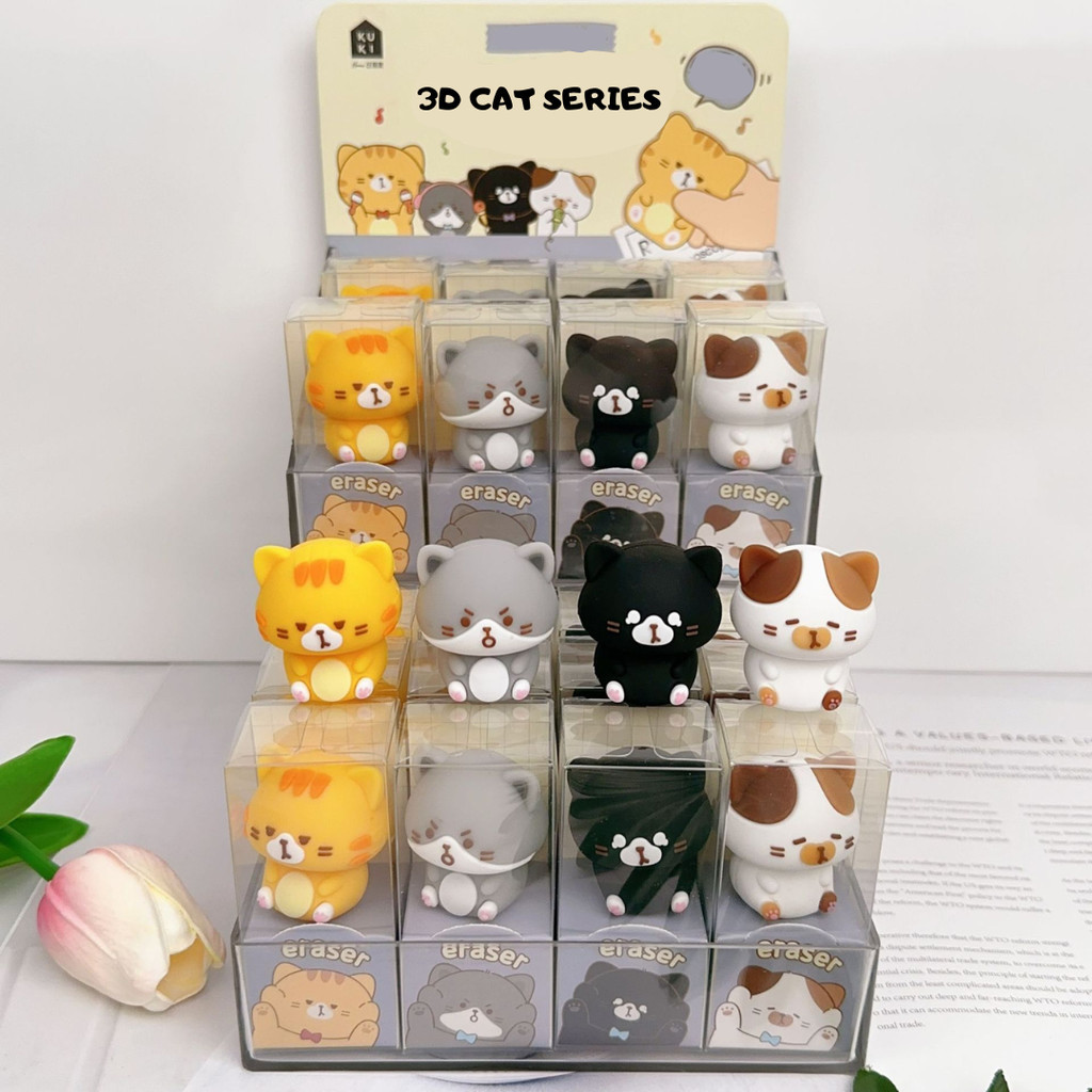 

[HARU] 3D Cats Series Eraser Aesthetic Stationary Penghapus Lucu Penghapus Karakter Makanan Food Eraser