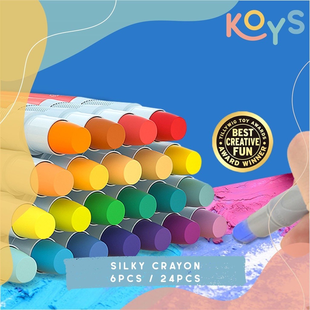 

Washable Silky Crayon | Mainan Edukasi Anak Alat Tulis Gambar Menggambar Krayon | Mideer