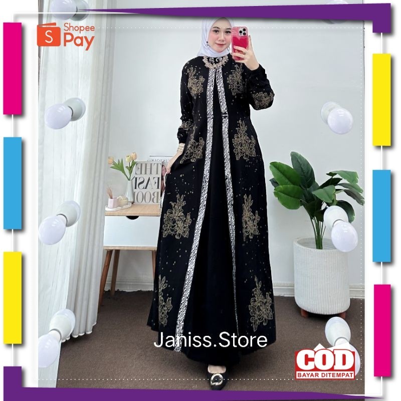 [PREMIUM BIG SALE] Gamis Rayon Twill Ori Premium Malaman Gamis Jumbo LD 130