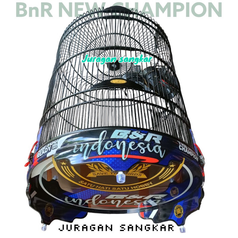 SANGKAR KANDANG MURAI BnR PVC DECAL NEW CHAMPION INDONESIA