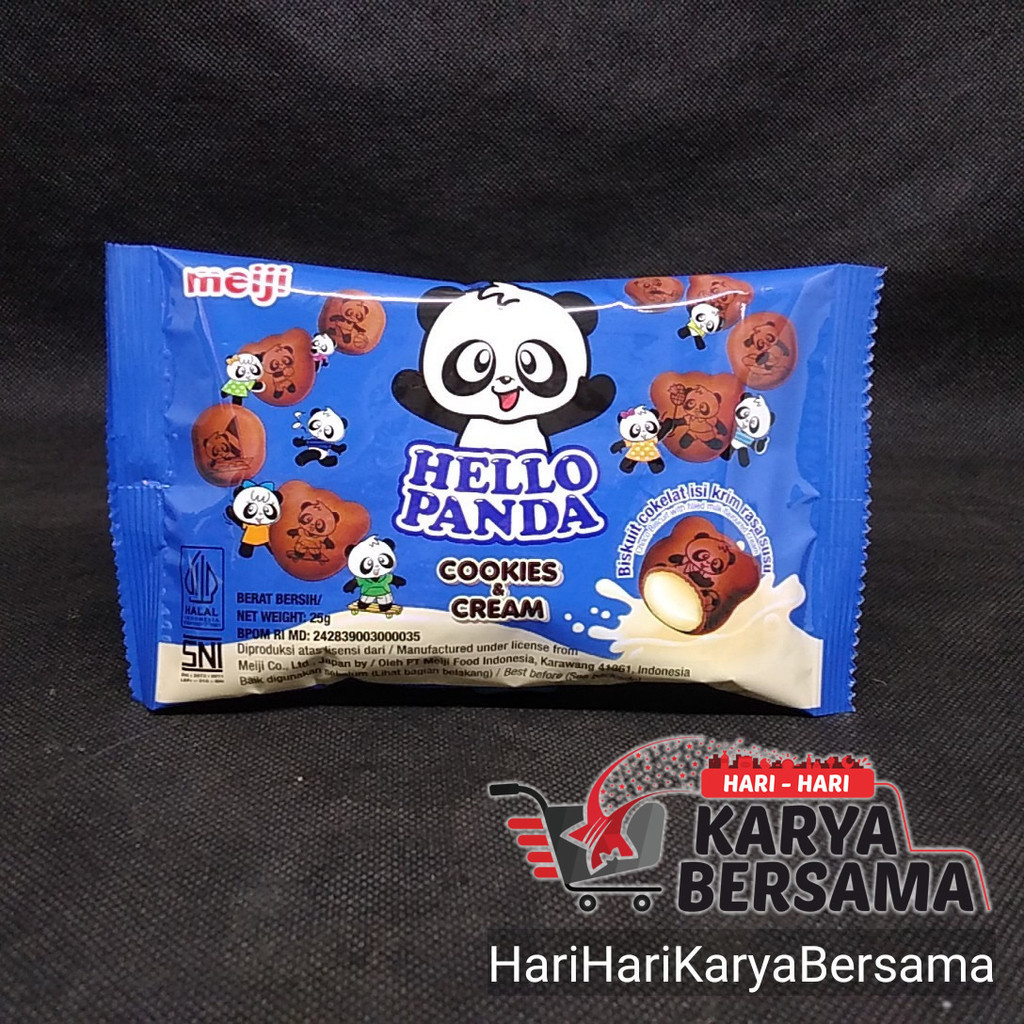 

BISKUIT MEIJI HELLO PANDA COOKIES & CREAM 25GR