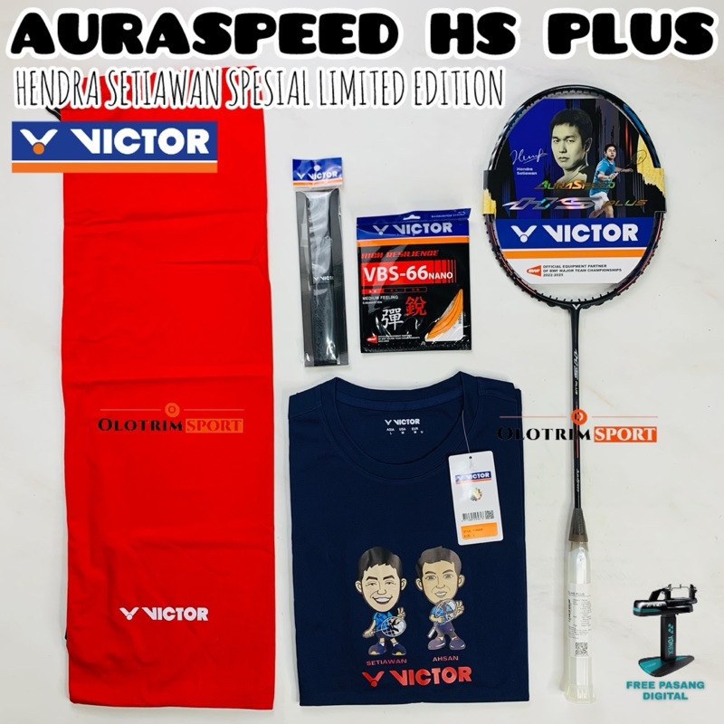 Raket Badminton VICTOR AURASPEED HS PLUS Hendra Setiawan Special Limited Edition ARS AURA SPEED 100%