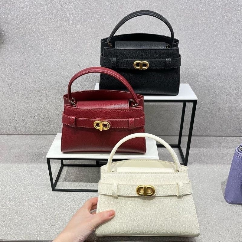 C Aubrielle Metallic-Buckle Top Handle Bag / C Aubrielle Croc-Effect Top Handle Bag