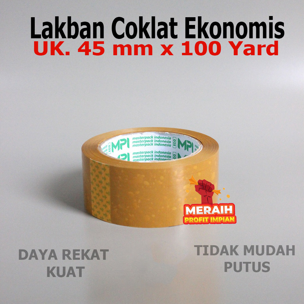 

Lakban Coklat Ekonomis 45 mm x 100 Yard - Lakban Packing - TERMURAH!!!