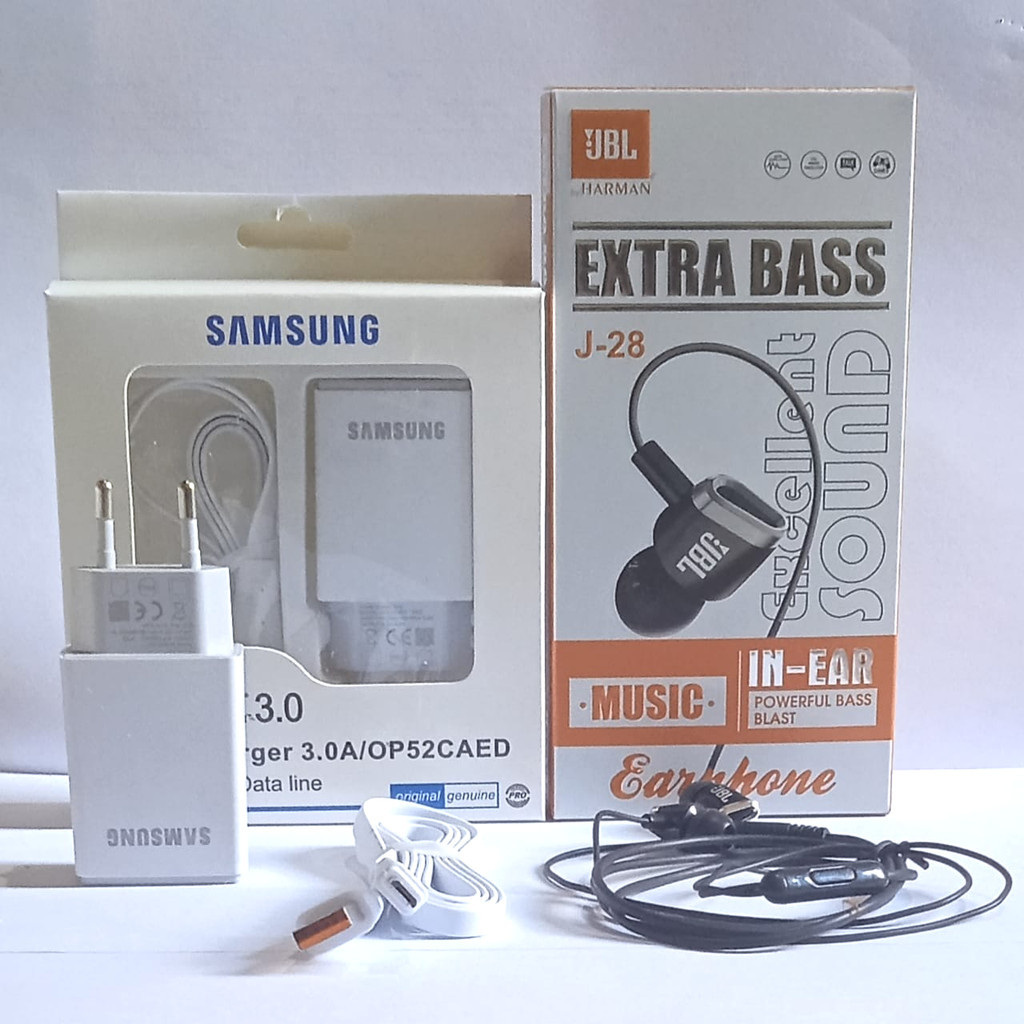 CHARGER + HENSET JB-L J-28  SAMSUNG J2 PREM J3 J5 J310 J510 GRAND PRIME ORI CHARGER CASAN HP