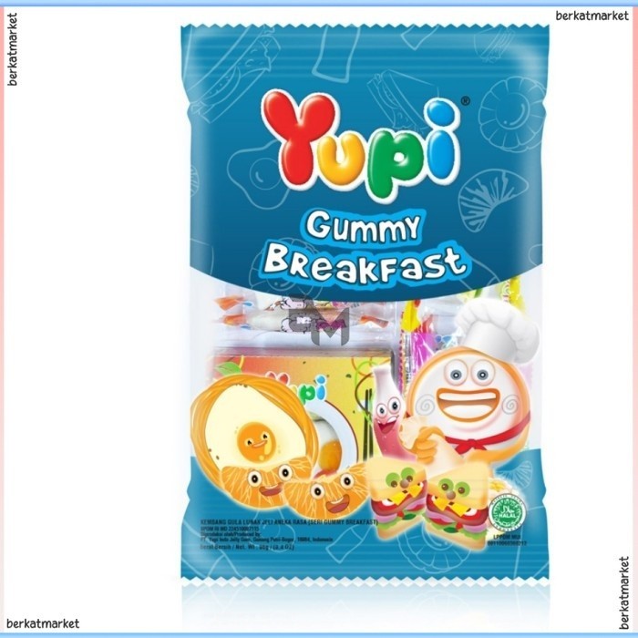 

SOFT CANDY YUPI GUMMY CANDIES BREAKFAST 95G PERMEN YUPI