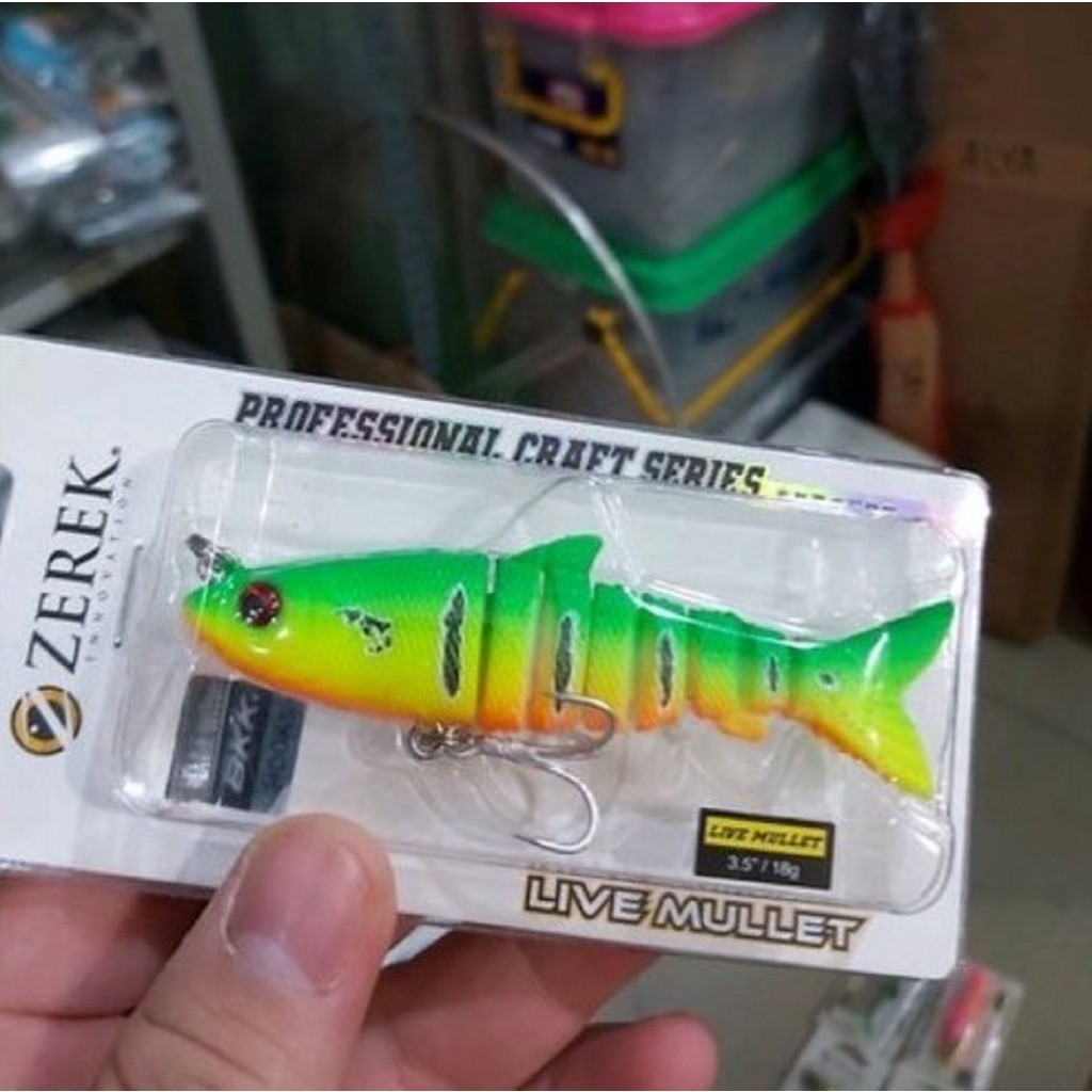 Umpan casting lure zerek ikan hidup 3.5inch 18gram Lure zerek live mullet