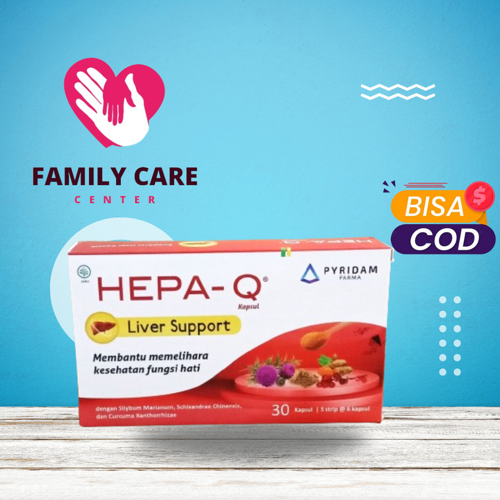 Hepa-Q 1 Strip 6 Kapsul / Liver Support / HepaQ / Hepa Q / Hipa Q -familycare