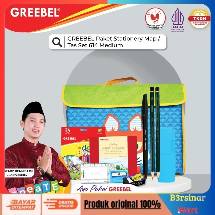 

[[KUALITAS TERBAIK]] GREEBEL Paket Tas Set 614 Medium /Stationary/Stationery/Alat Tulis Set COD