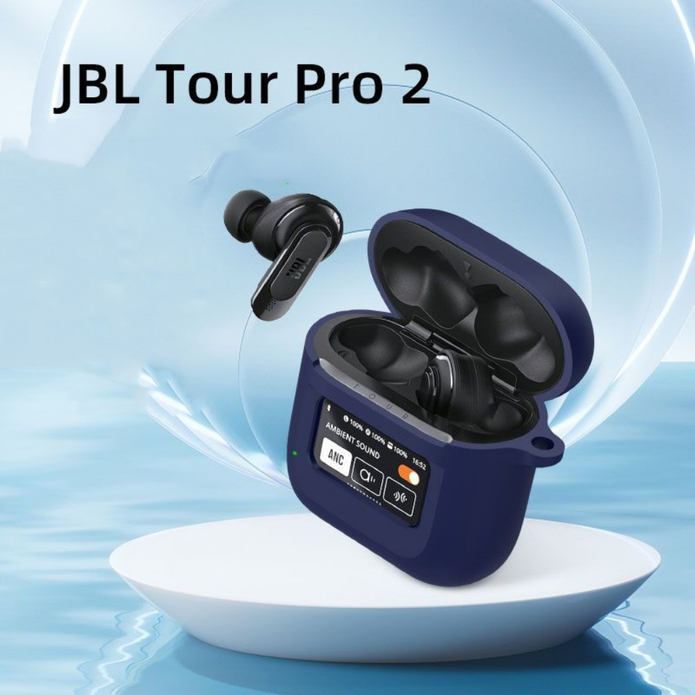 Soft Case Silikon Kompatibel Untuk TWS JBL Tour Pro 2 + Carabiner
