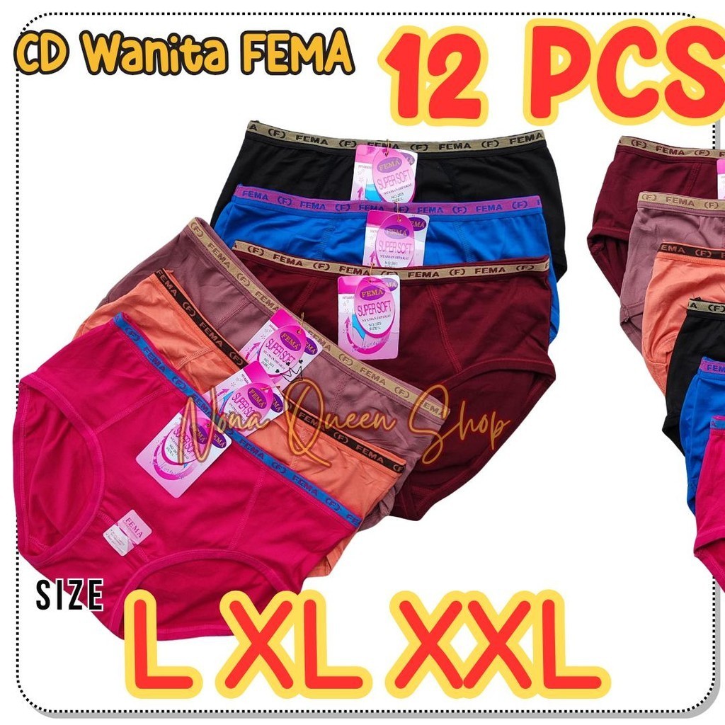 LUSINAN CD WANITA FEMA MURAH CELANA DALAM WANITA FEMA CD Wanita Super halus Warna Soft