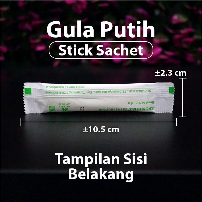 

HG (Depok) Paket 125 pcs - White Sugar Stick Sachets -Gula Putih Saset Hotel