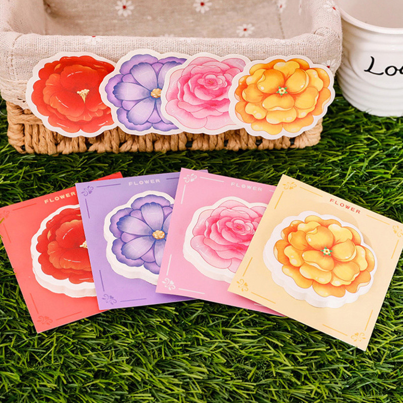 

【COD❤️】Sticky Note Bunga Catatan Tempel Kertas Memo Kreatif Buku Besar Tangan Pesan Bahan Stiker N-kali VDY