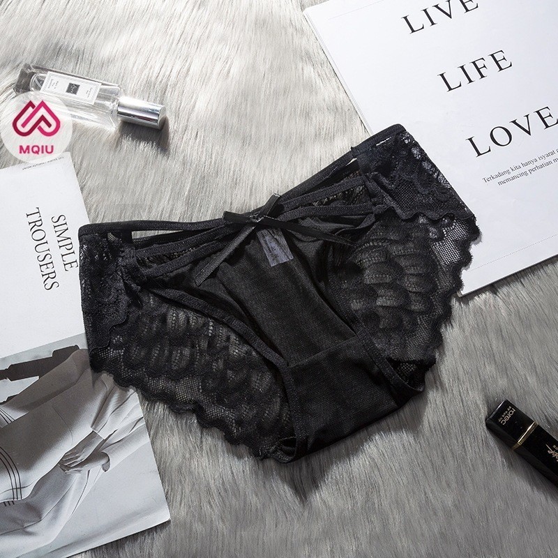 BIG SALE MQIU - CELANA DALAM WANITA RENDA SEKSI CD RENDA G STRING WANITA TRANSPARAN TALI SAMPING