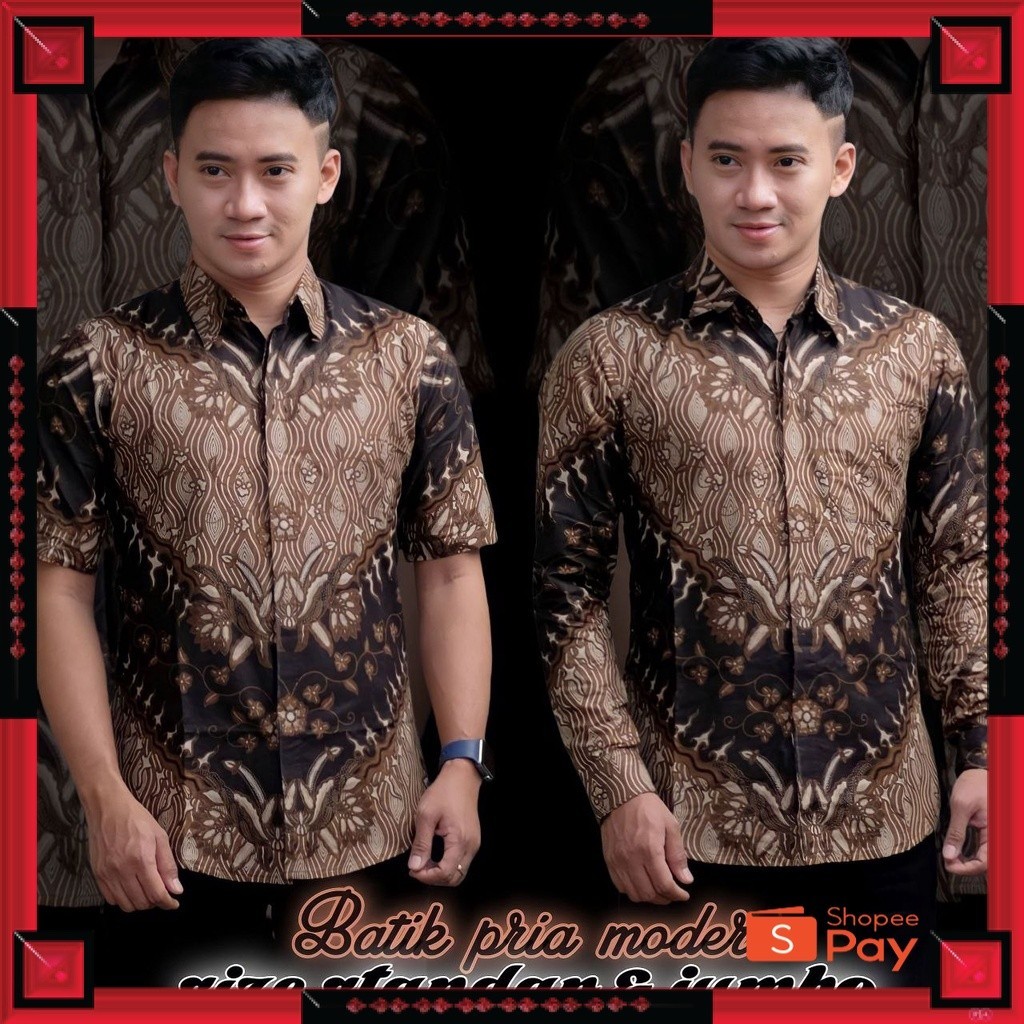 [PREMIUM ORIGINAL] Baju Batik pria modern ori/kemeja batik pria lengan panjang/Batik pria lengan pan