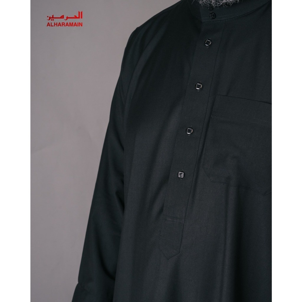 GAMIS TERBARU AL Haramain Jubah / Gamis Pria Dewasa Viet Premium Wol (09) | Hitam | Putih
