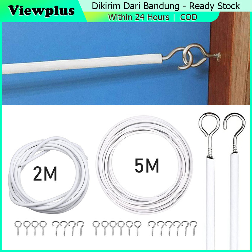 5Meter Kawat Gorden Kolong Dapur Tali Hordeng Alat Pasang Korden Kawat Spiral /  Tali Gordeng kawat 