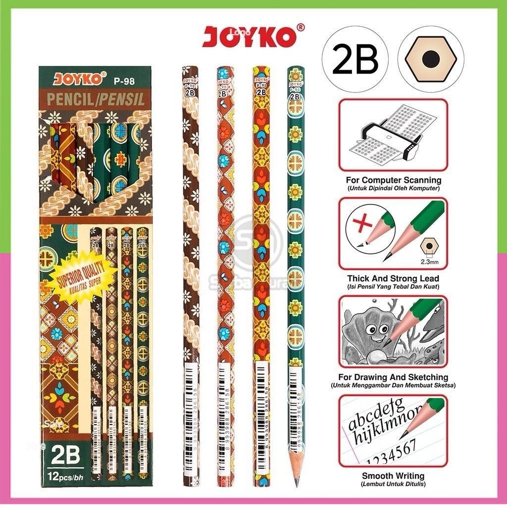 

Pencil Pensil Joyko P-98 2B Batik (1 BOX 12 PCS)