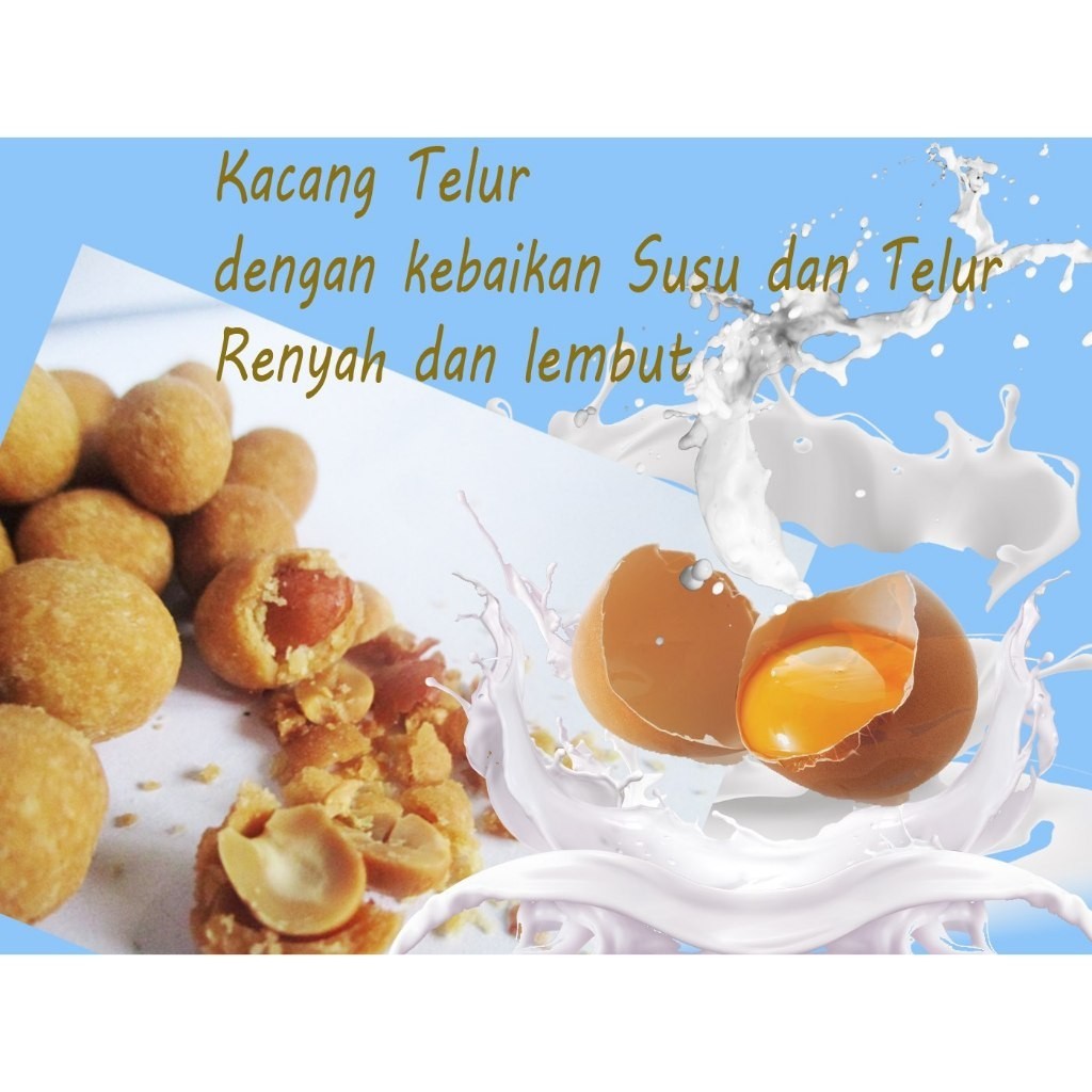 

KACANG TELUR ATOM MANIS RENYAH 1KG /RASA SUSU MENTEGA/CEMILAN/SNACK/KACANG NIKMAT RENYAH/