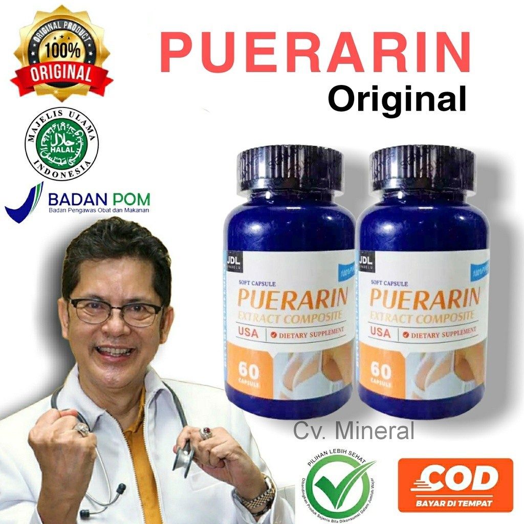 Puerarin Asli Original Obat Pembesar Pengencang Payudara Herbal 100% BPOM(Gratis ongkir + Termurah)