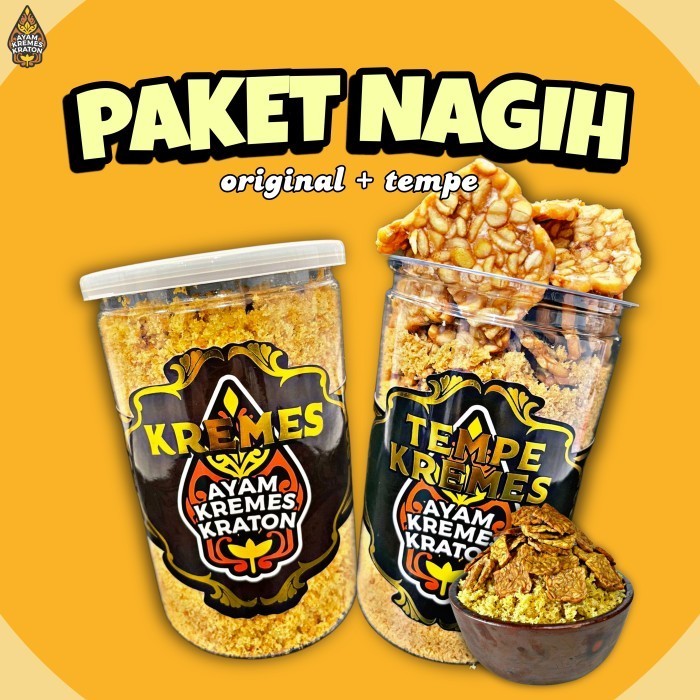 

《PAKET NAGIH》TEMPE KREMES + KREMES ORIGINAL