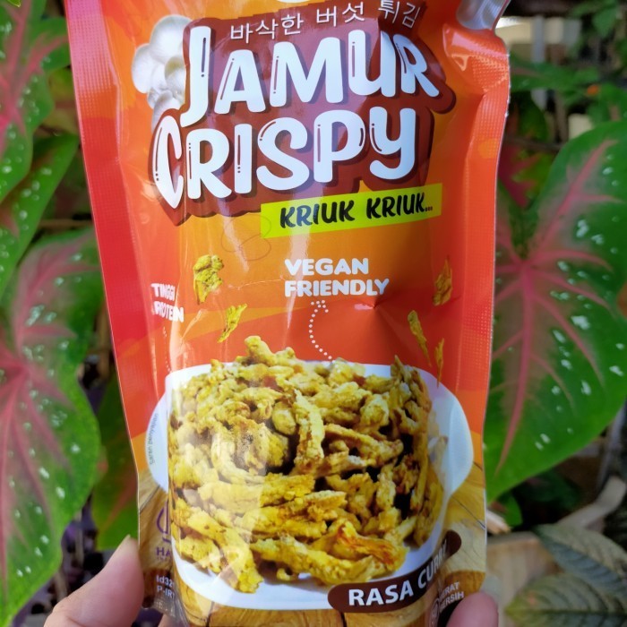 

DVEGGIE Jamur Crispy VEGAN FRIENDLY DAN NO MSG rasa Curry kripik jamur