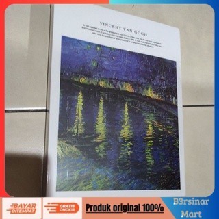 

[KUALITAS TERBAIK] 520 soft cover sketch book B5 (van gogh cover) - biru laut