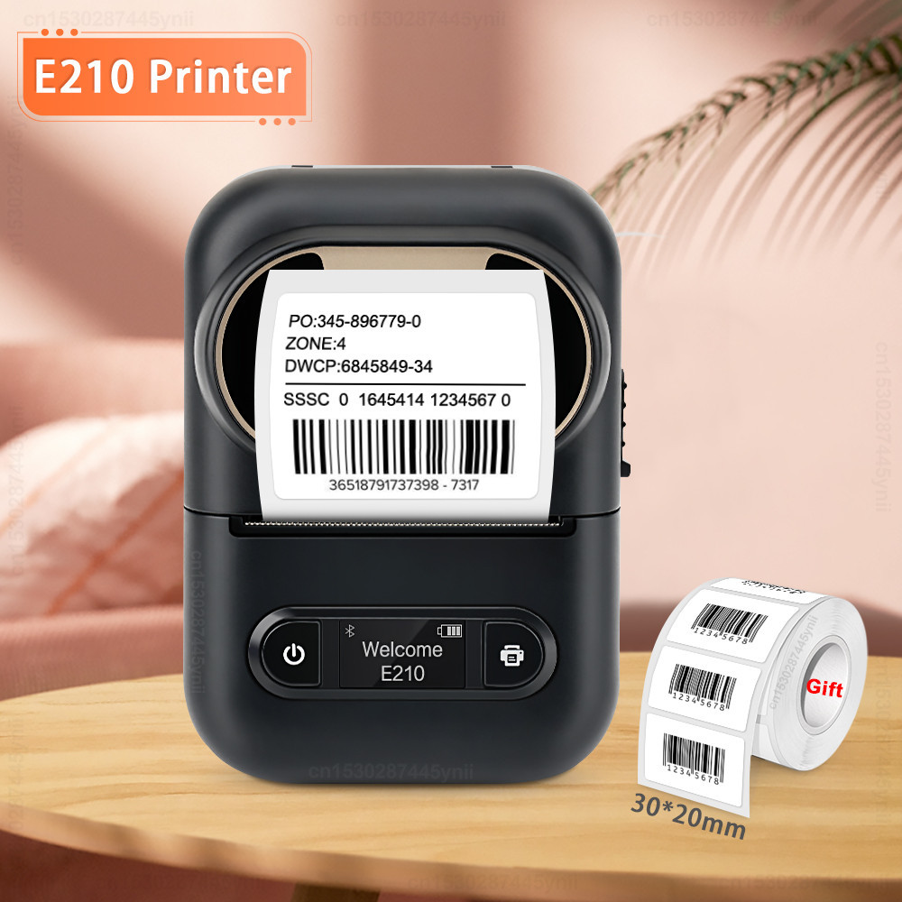 

E210 Portable Sticker Printer Mini Wireless Bluetooth Thermal Label Printer Y Adheisve Label Sticker Similar as Niimbot B21