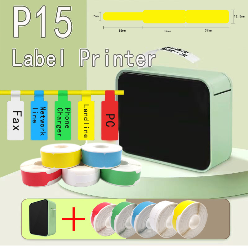 

P15 Network Cable Label Printer Mini Wireless Bluetooth Labeling Machine similar as D110 Handheld Printer Thermal Price Label